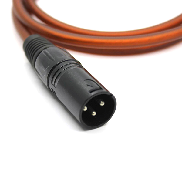 XLR公對(duì)母3Pin棕色音響線dmx舞臺(tái)燈光連接線